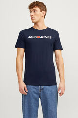 Jack & Jones T-shirt manga curta logo azul
