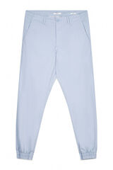 Pepe Jeans Calças calças chino de popeline com punhos na baixo. azul