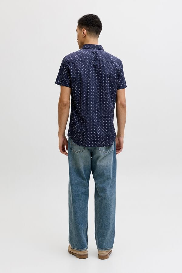 Jack & Jones Camisa slim fit estampada azul