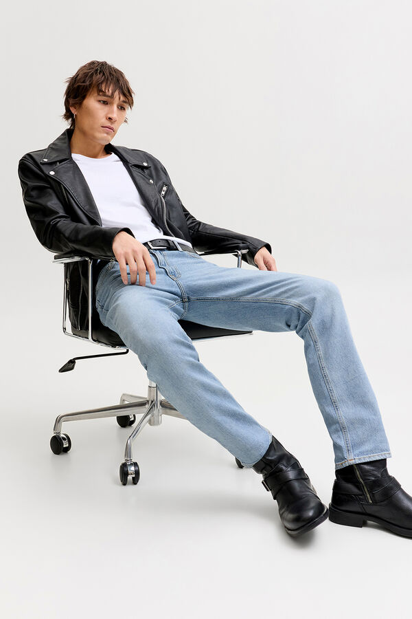 Jack & Jones Jeans regular cintura m&eacute;dia lavagem azul