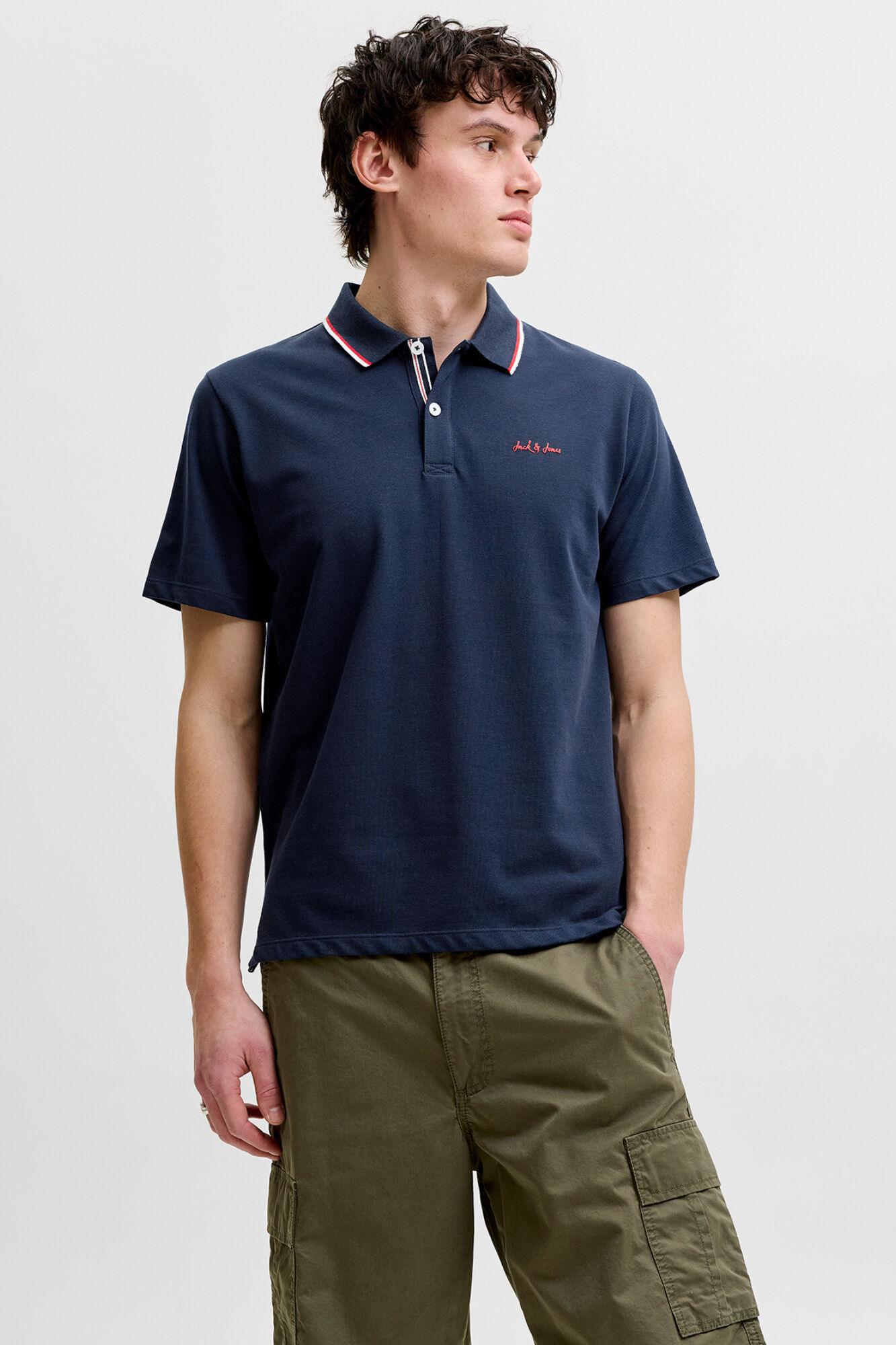 Jack & Jones Polo em piqu&eacute; com logo
