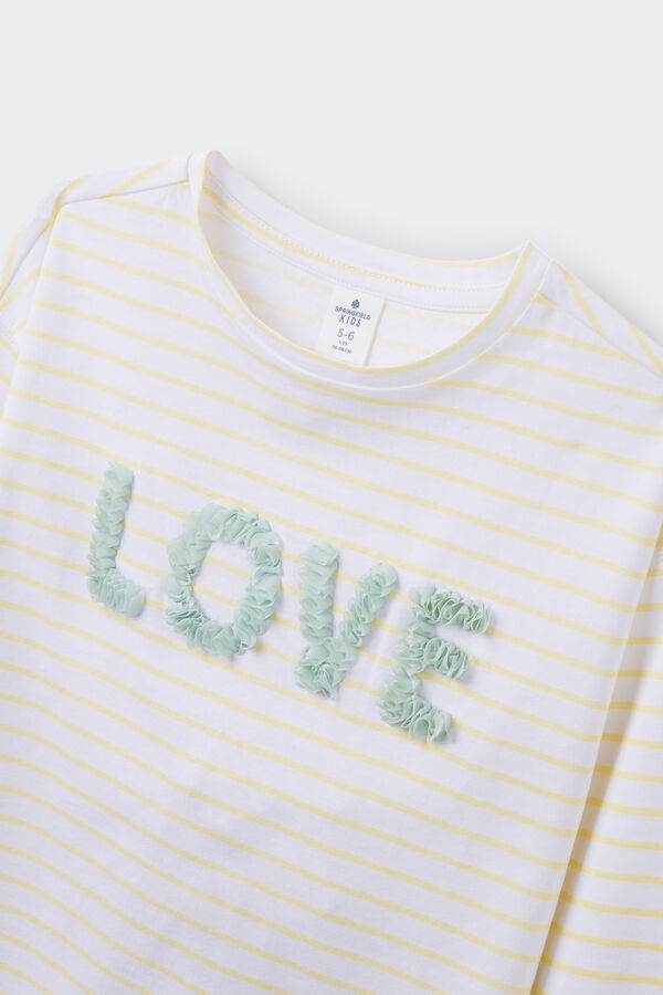 Springfield T-shirt "Love" para menina mostarda