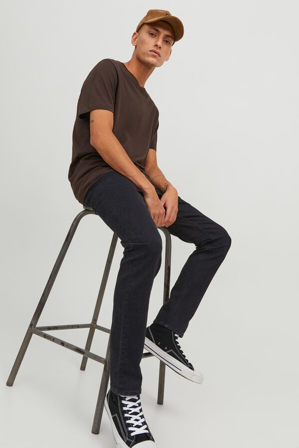 Jack & Jones Jeans slim cinco bolsos preto