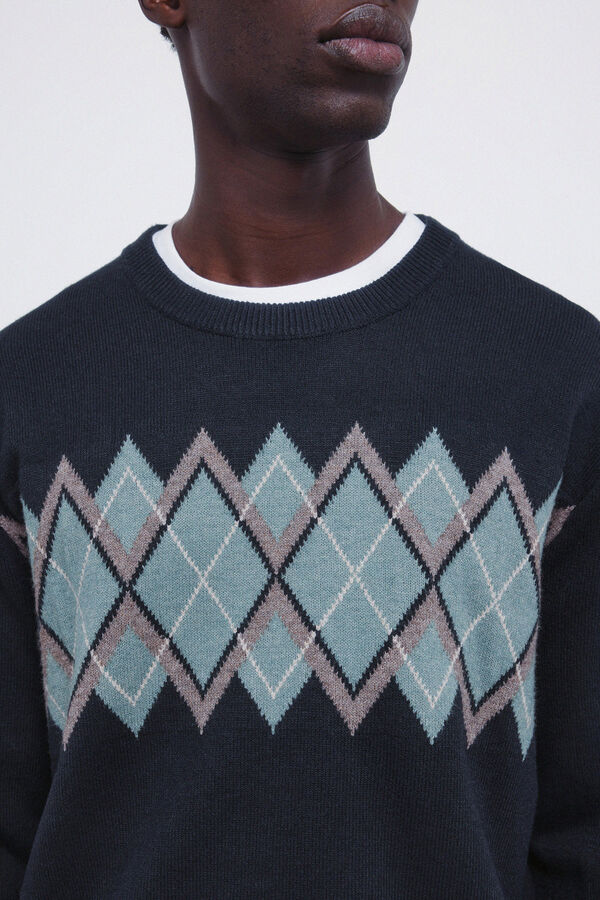 Springfield Camisola de Natal Jacquard azul