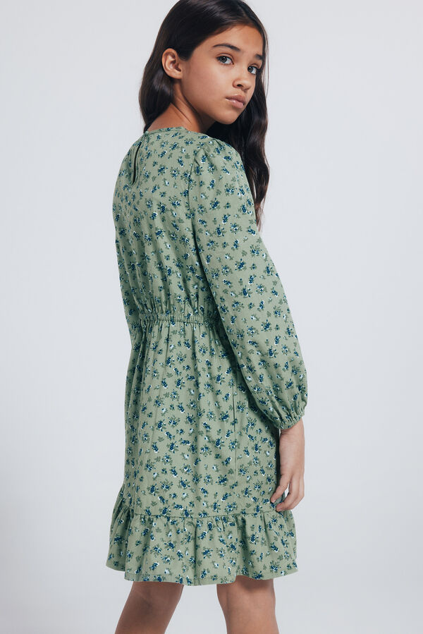 Springfield Kids Vestido flores menina verde