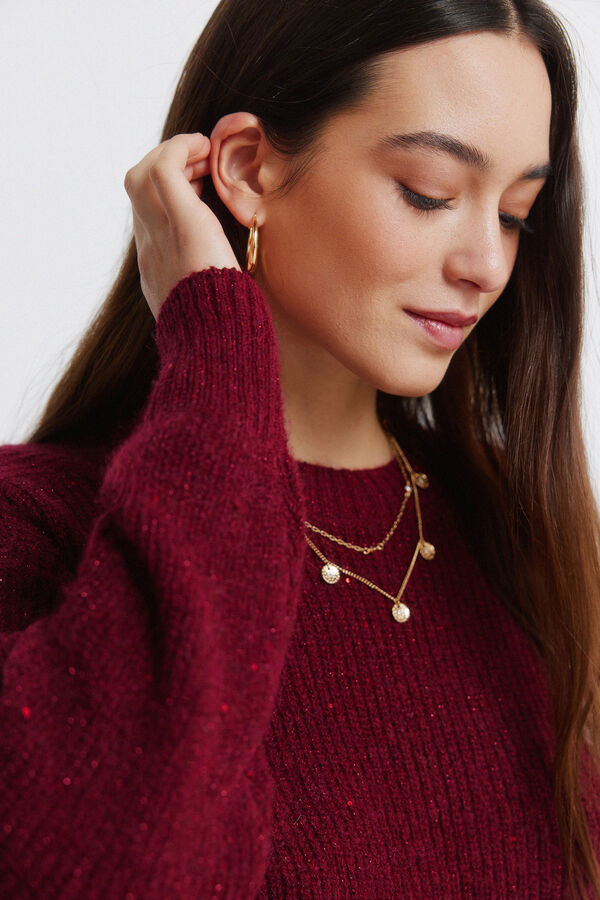 Springfield Camisola com lantejoulas vermelho