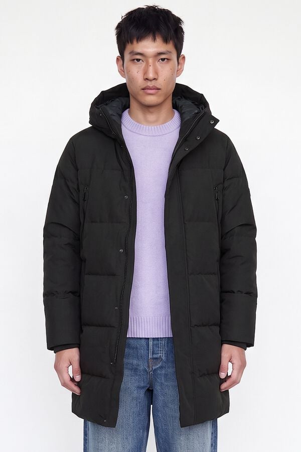 Jack & Jones Blus&atilde;o comprido com capuz preto