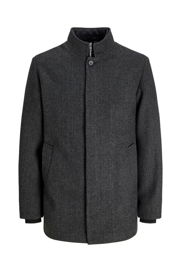 Jack & Jones Sobretudo curto de l&atilde; cinzento