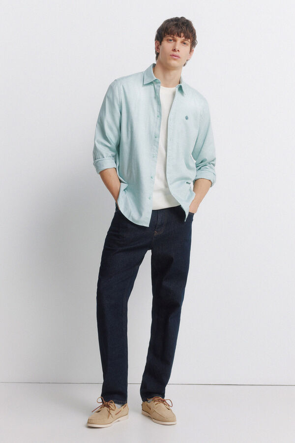 Springfield Camisa estruturada verde