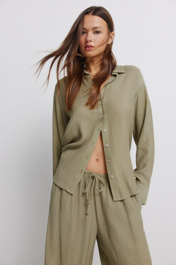 Springfield Cal&ccedil;a comprida larga bege