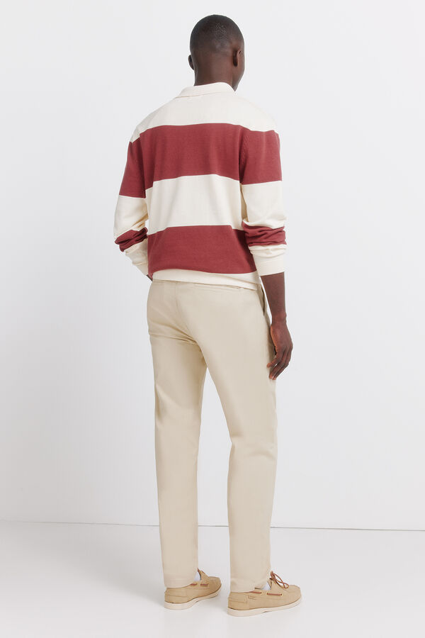 Springfield Cal&ccedil;as chino estrutura comfort slim fit bege