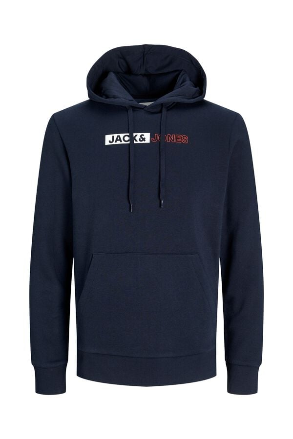 Jack & Jones PLUS Sweatshirt regular com capuz azul
