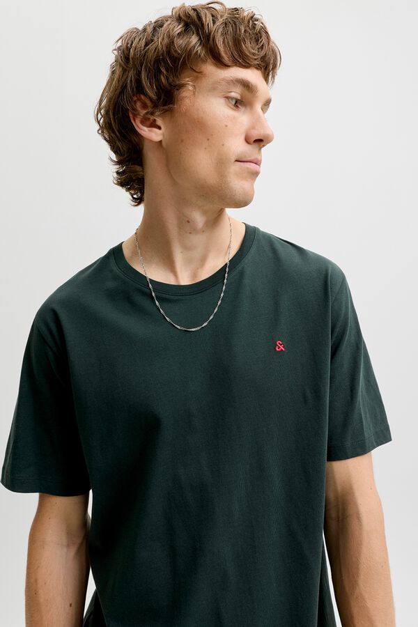 Jack & Jones T-shirt regular bordada azul