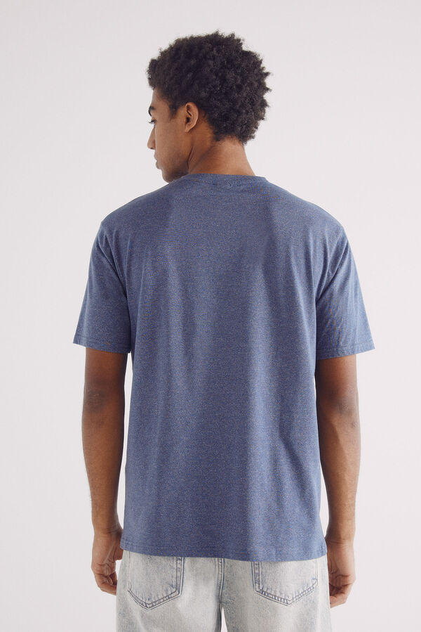 Springfield T-shirt colorida com microriscas azul