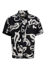 Jack & Jones Camisa relaxed fit estampada preto
