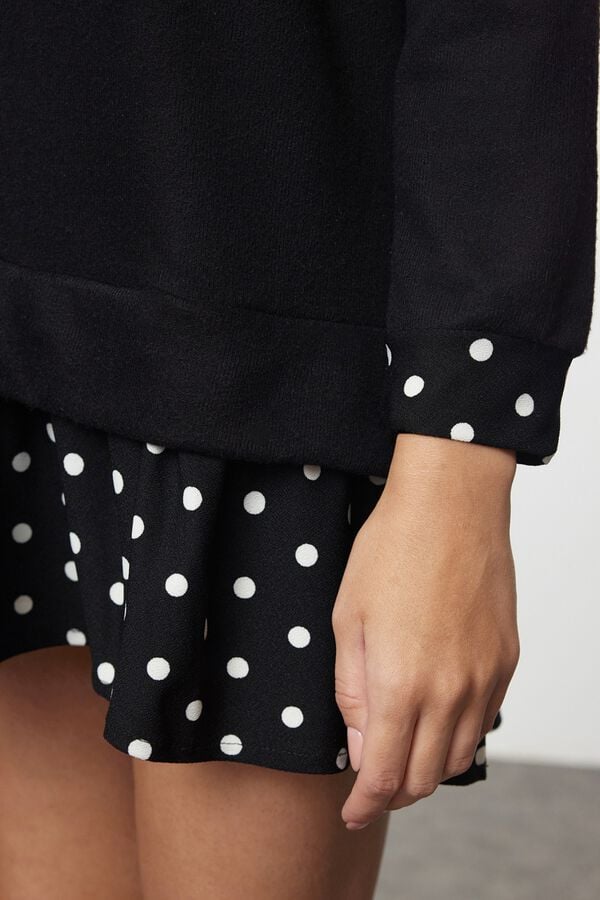 Trendyol Vestido mini de malha preto