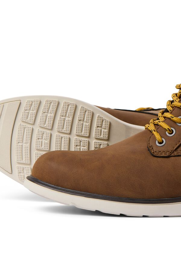 Jack & Jones Botins com atacadores de biqueira redonda cru