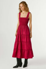 Pepe Jeans Vestido comprido de manga curta vermelho