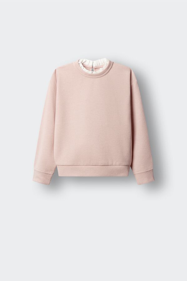 Springfield Kids Sweatshirt gola com folho menina rosa