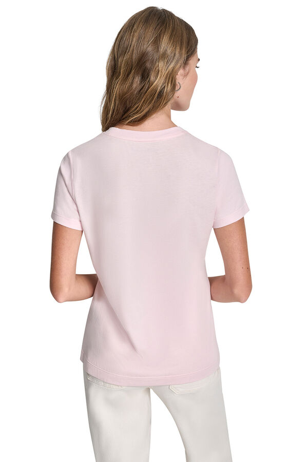 DKNY T-shirt de manga curta rosa