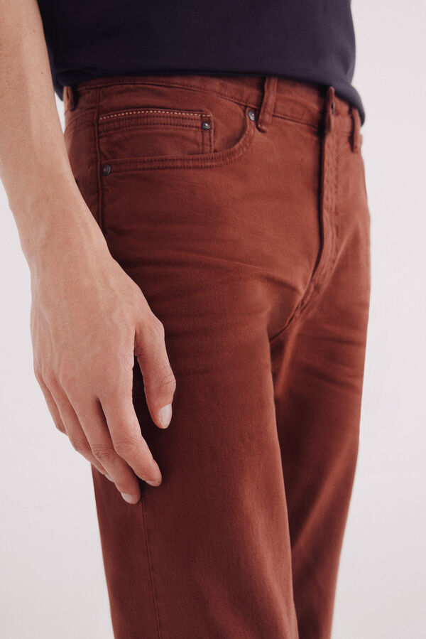 Springfield Calça slim fit com 5 calça vermelho