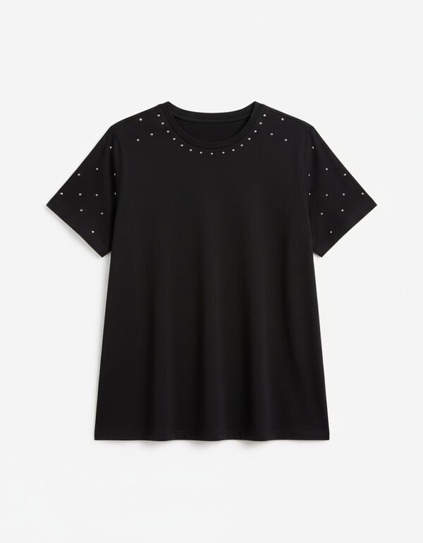 Springfield Studded short sleeve T-shirt black