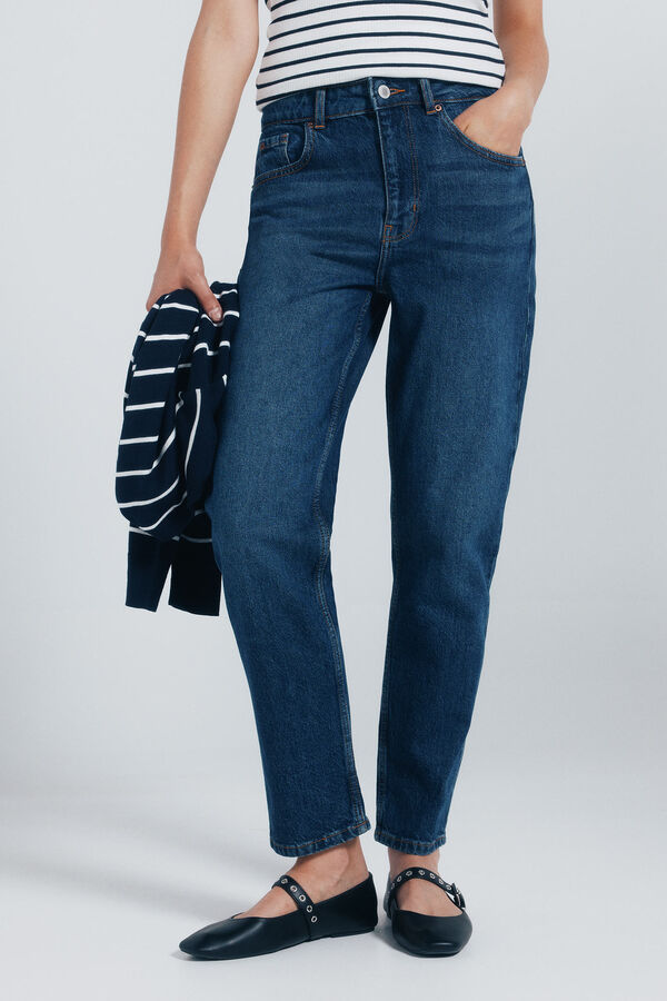 Springfield calça jeans mamãe azul