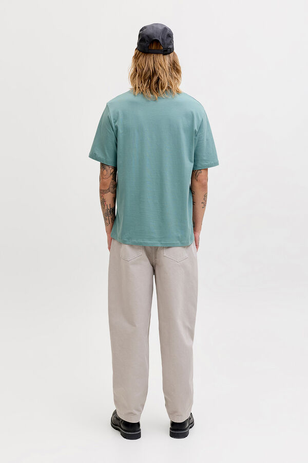Jack & Jones T-shirt regular bordada azul