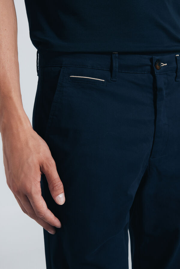Springfield Pantalón chino slim fit azul