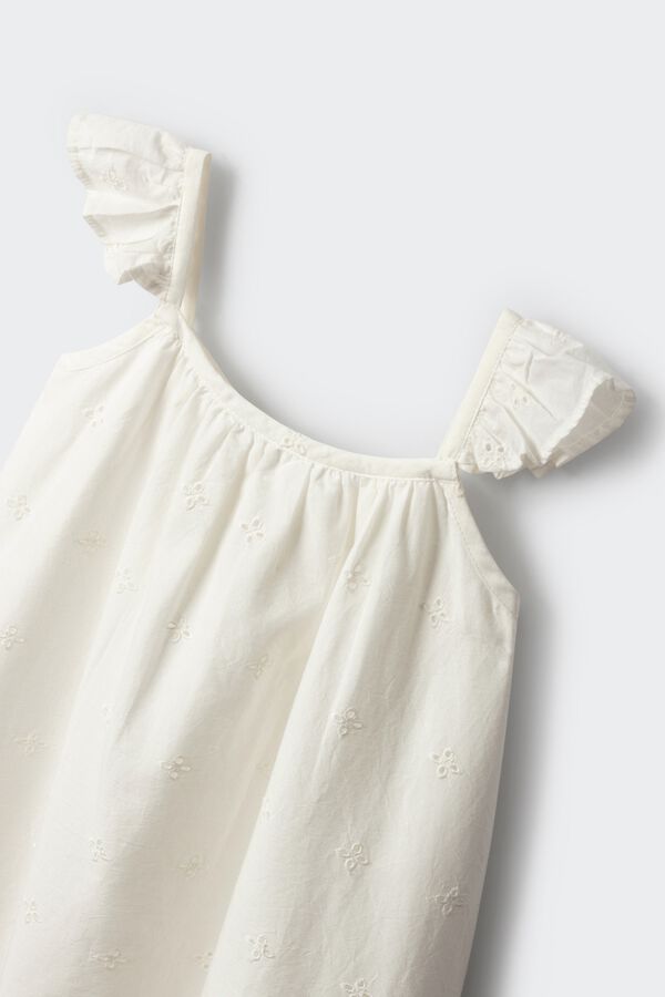 Springfield Kids Vestido bordado su&iacute;&ccedil;o menina bege