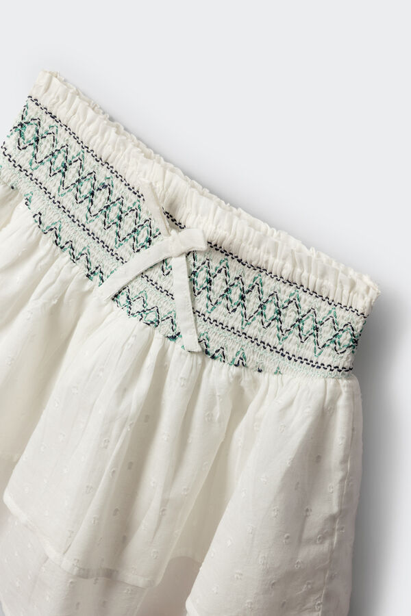 Springfield Kids Falda bordados ni&ntilde;a marfil