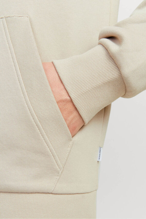 Jack & Jones Sweatshirt b&aacute;sica com fecho-&eacute;clair cinzento