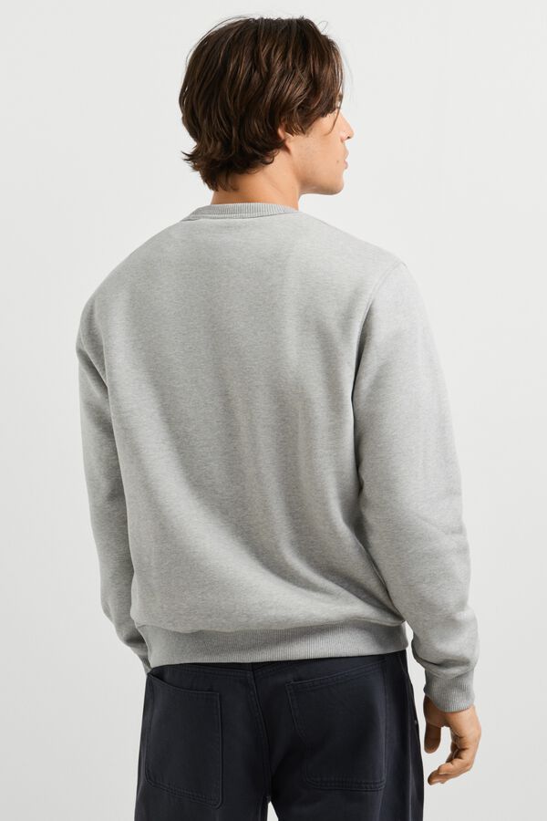 Pepe Jeans Sweatshirt com logo gola redonda cinzento