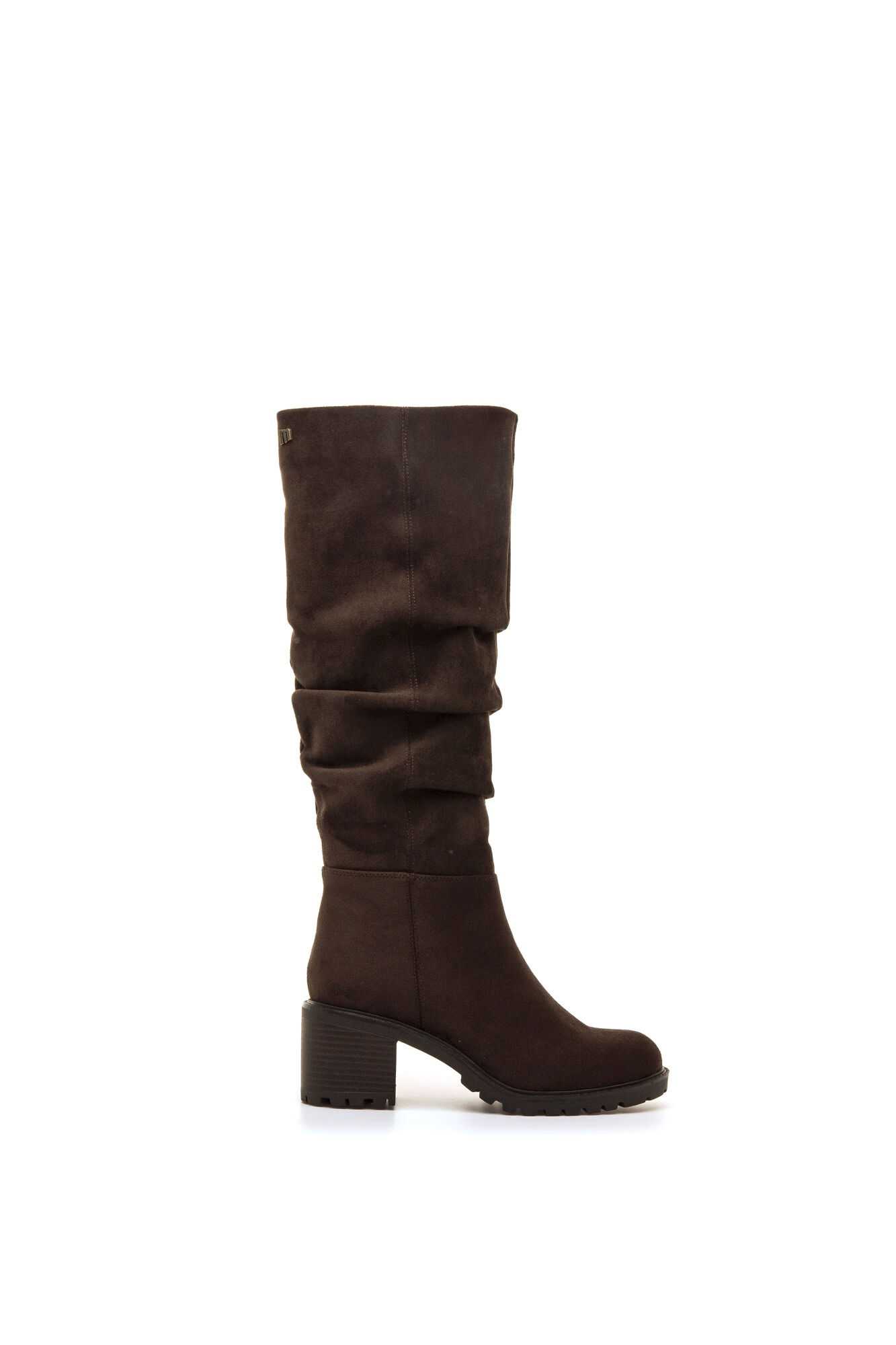 MTNG Botas slouchy de cano alto com sola tratorada