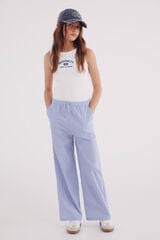 Springfield Kids Calças de pijama riscas para meninas azul