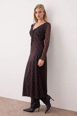 Trendyol Vestido midi gola em bico branco