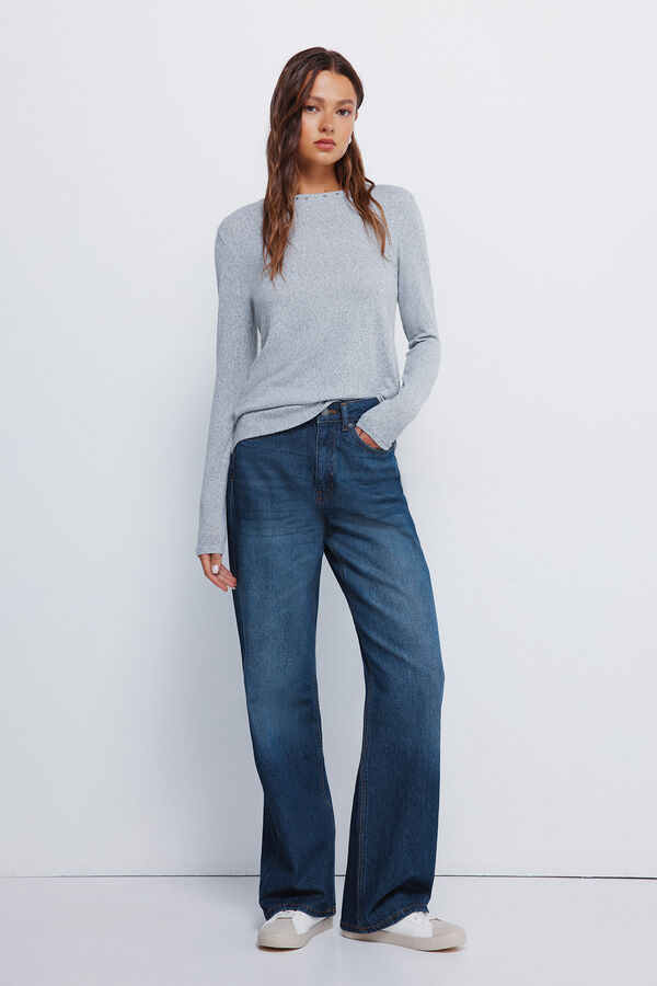 Springfield T-shirt com gola cinzento