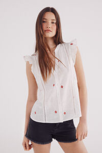 Springfield Blusa bordada geométrica