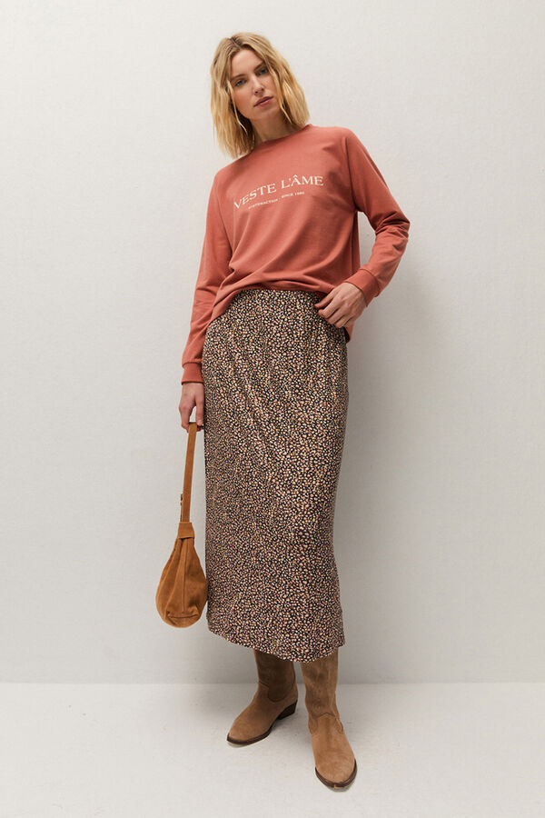 Systemaction Saia estampada com el&aacute;stico cru