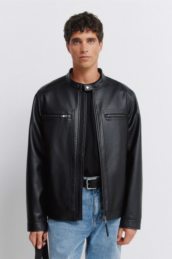 Springfield Blus&atilde;o efeito pele preto