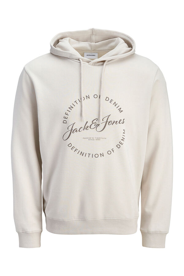 Jack & Jones Sweatshirt com capuz em felpa suave cinzento