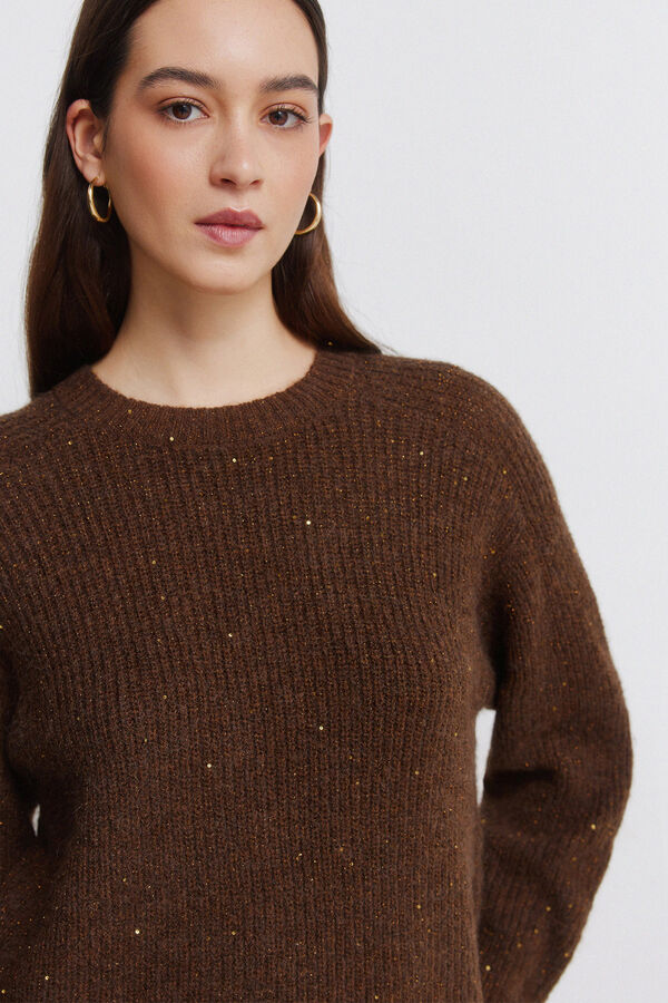 Springfield Camisola com lantejoulas cru