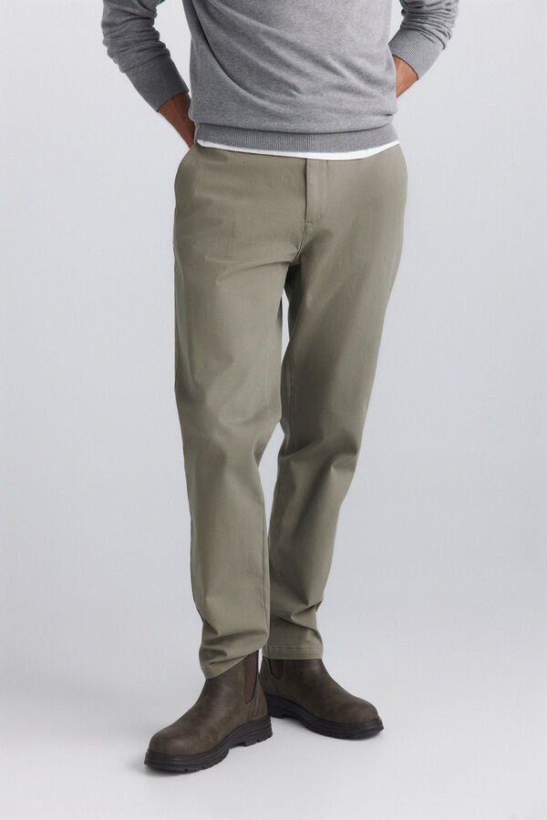 Springfield Cal&ccedil;as chino comfort fit Caqui escuro