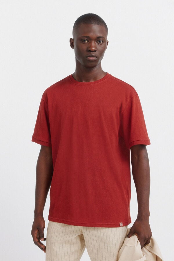 Springfield T-shirt r&uacute;stica vermelho