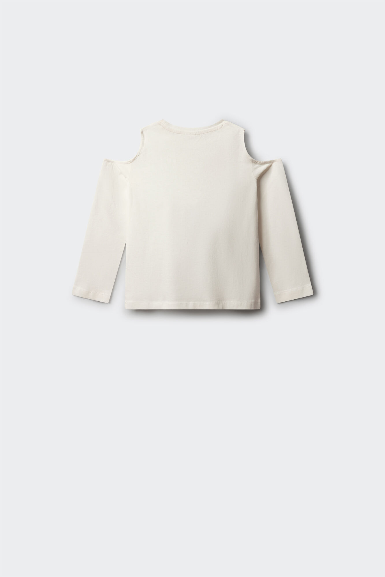 Springfield Kids T-shirt manga comprida com tachas ombro descoberto para menina