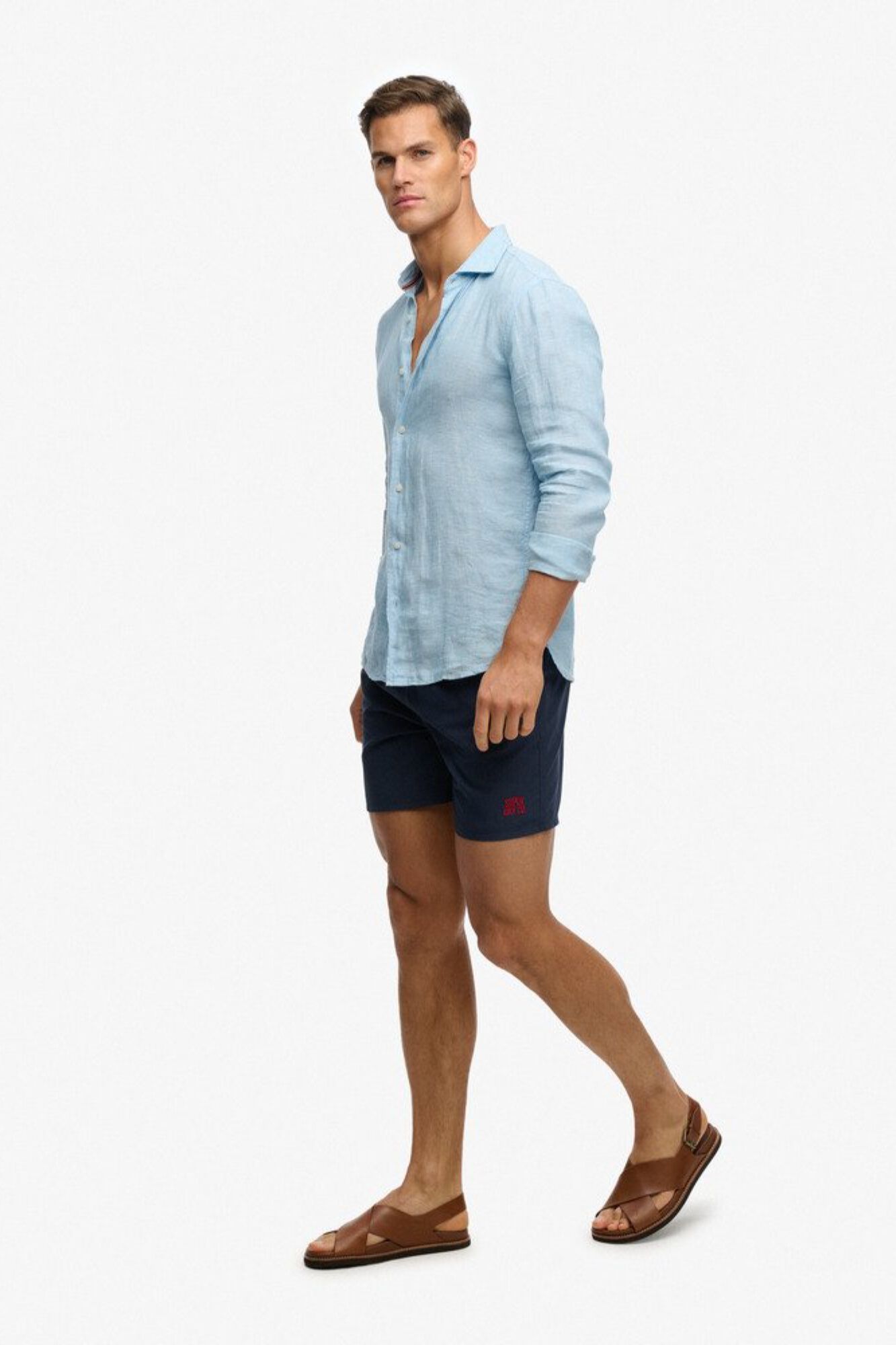 Superdry Fato de banho liso b&aacute;sico com logo