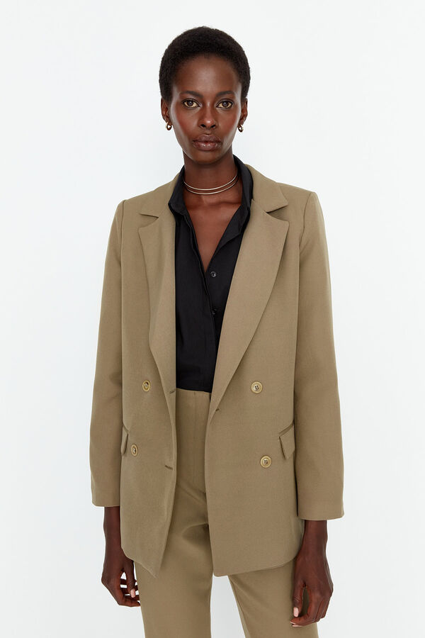 Trendyol Blazer de trespassado bege