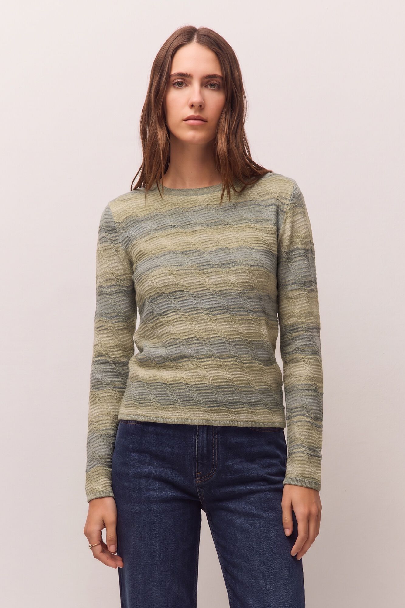 Systemaction Camisola gola redonda jacquard
