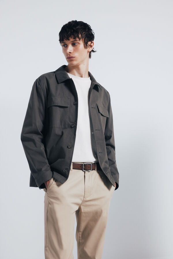 Springfield Pantalón chino slim fit beige
