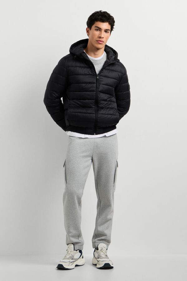 Pepe Jeans Casaco acolchoado com capuz preto